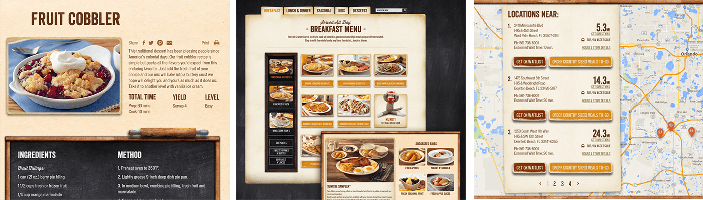 Screens using data from store-wide CRM