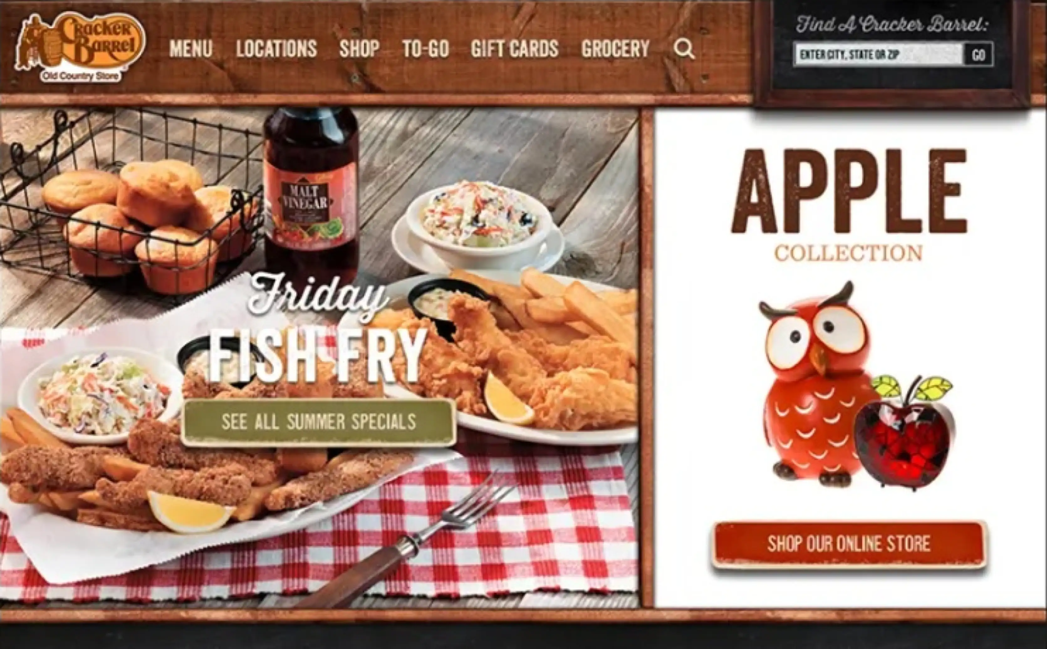 Cracker Barrel — Brand + e-commerce modernization