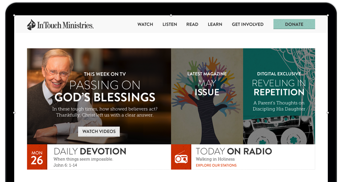 In Touch Ministries — Unified content platform